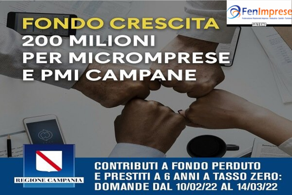 Fenimprese Salerno presenta il “Fondo Regionale per la crescita Campania – FRC” di Sviluppo Campania
